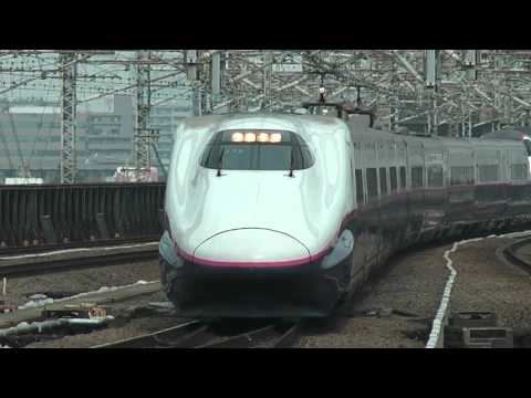 Ｅ２系１０００番台＋Ｅ３系２０００番台東北新幹線やまびこ１２８号＋つばさ１２８号東京行き大宮駅到着