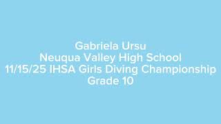 2025 IHSA GIRLS DIVING CHAMPIONSHIPS GABRIELA URSU