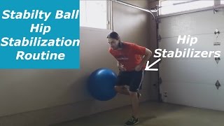 Stability Ball Hip Stabilization Routine with Isometric Hold & Hip Hinge