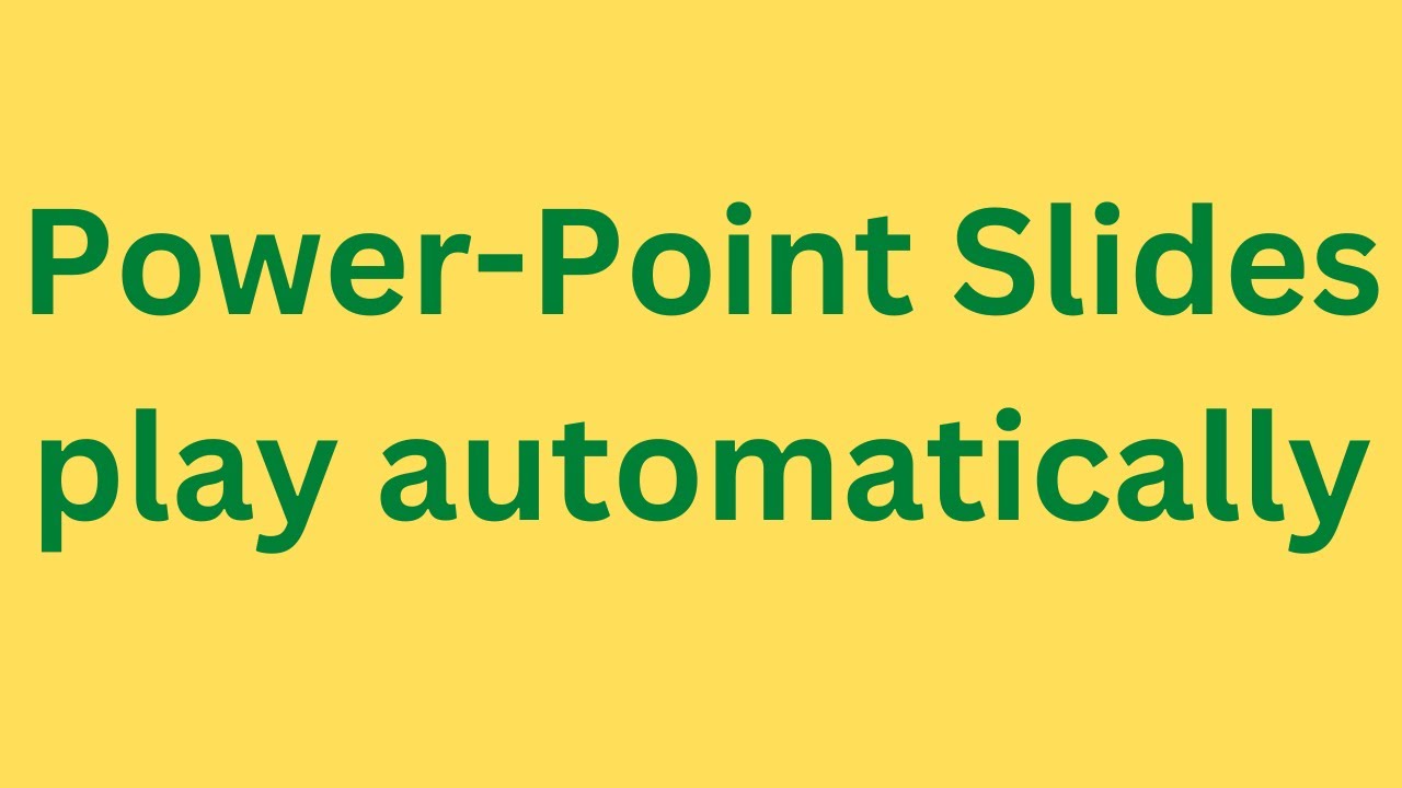 powerpoint slides automatically play