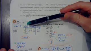2010 BC #5 (Euler's, L'Hopital's, Differential Equation)
