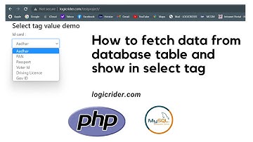 How to show dropdown list using MySql in html | How to show select tag values from mysql database