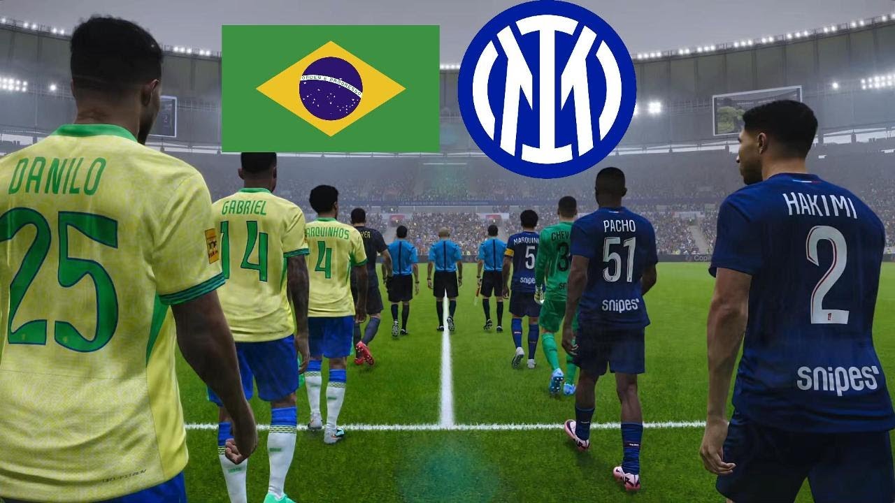Brasil x Inter de Milão - Amistoso Internacional 2026 - Simulação Completa PES