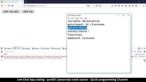 Live chat app | Part05 Javascript basics | Javascript, AJAX, HTML, CSS, JSON, PHP, MYSQL Tutorial