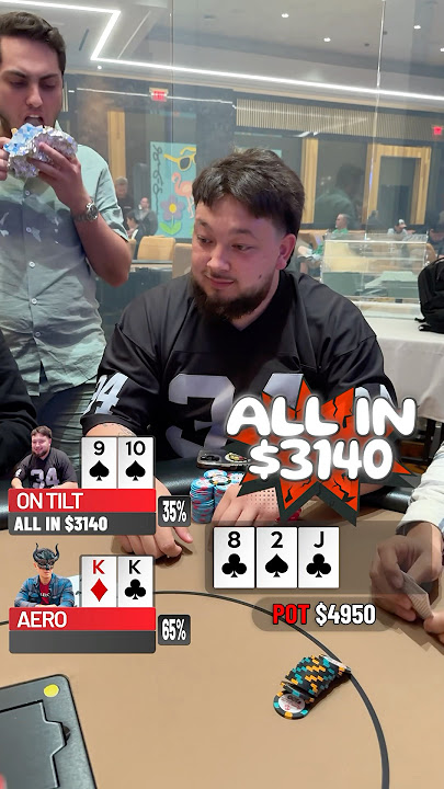Ontilt Nick turn Suited Connectors Into $6,000 In Seconds #poker #texasholdem #lasvegas #casino