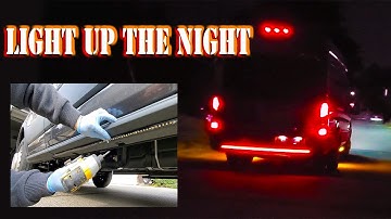 How to add exterior LED lighting to a camper van | Hack to lit up the  path and campground area.
