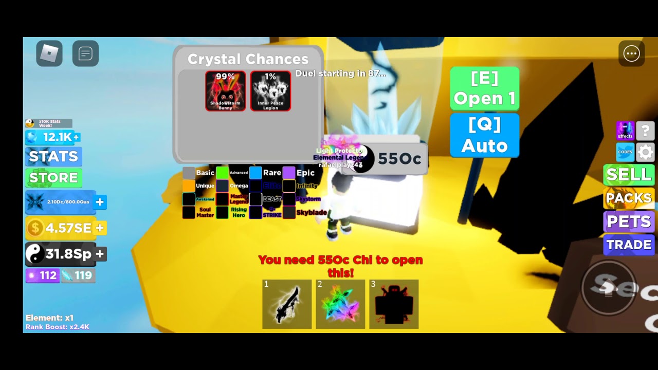 I am back to ninja legends with the new dark elements pets