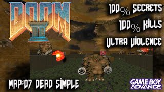 DOOM II: Hell on Earth - GBA - Map07: Dead Simple  - 100% Secrets