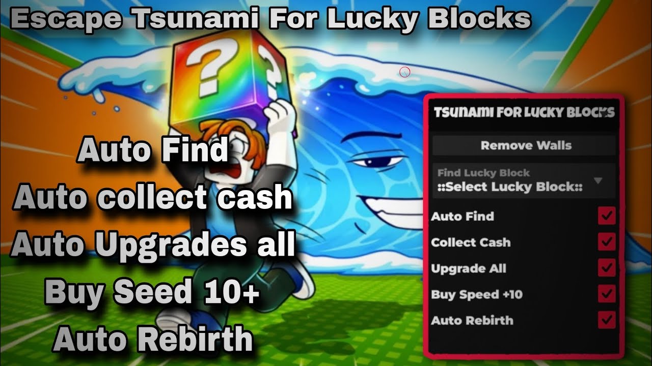 🌊 Escape Tsunami For Lucky Blocks Script - Find all Lucky Blocks & More - pastebin 2026