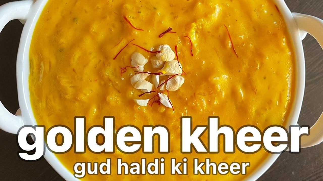 golden kheer | गुड़ कच्ची हल्दी की खीर | gud ki kheer | haldi sweet recipe | Foodingale