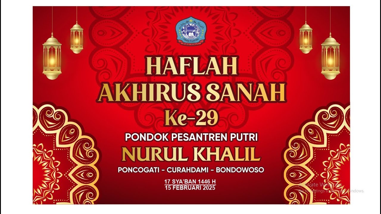 🔴 LIVE || MALAM WISUDA DAN HAFLAH AKHIRUSSANAH KE 29 PP NURUL KHOLIL | PONCOGATI CURAHDAMI BONDOWOSO