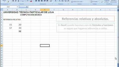 Excel 2007 Referencias Absolutas y Relativas