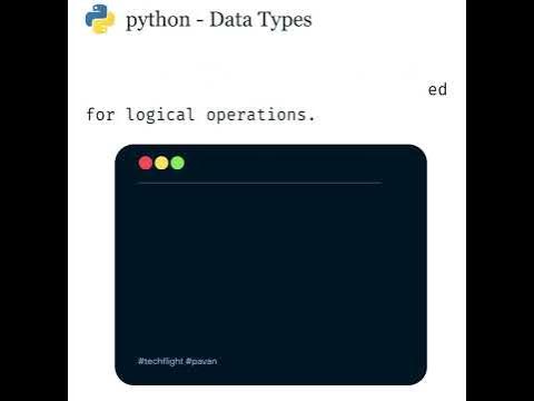 Python 💻 | Data Types | Boolean #python #coder #programming - YouTube