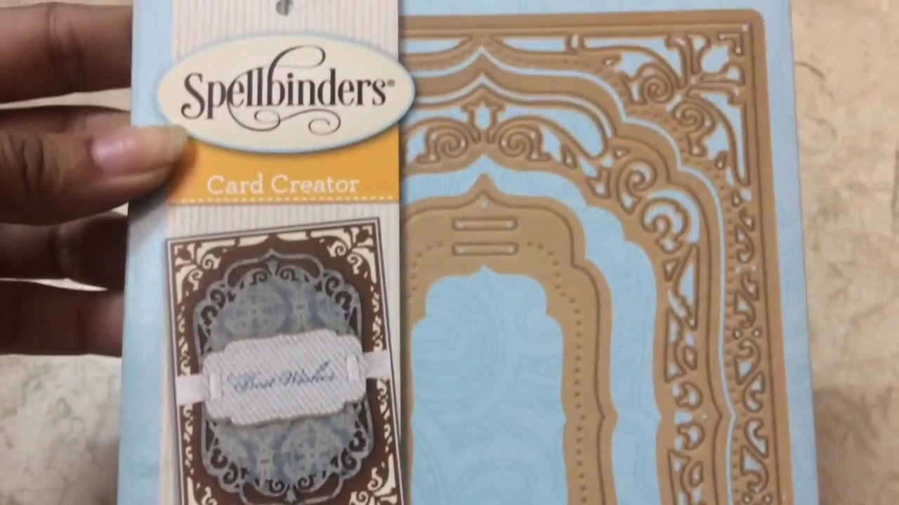 Spellbinders card creator - YouTube