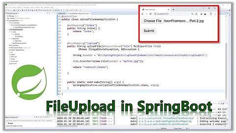 How to add a FileUpload in Spring Boot
