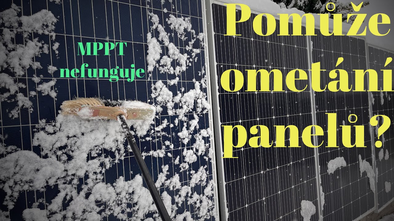 Ometání sněhu z FV panelů