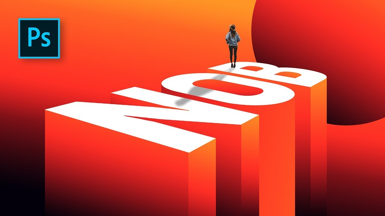 Cara Desain Text Effect dg Perspective 3D & Gradasi - Photoshop