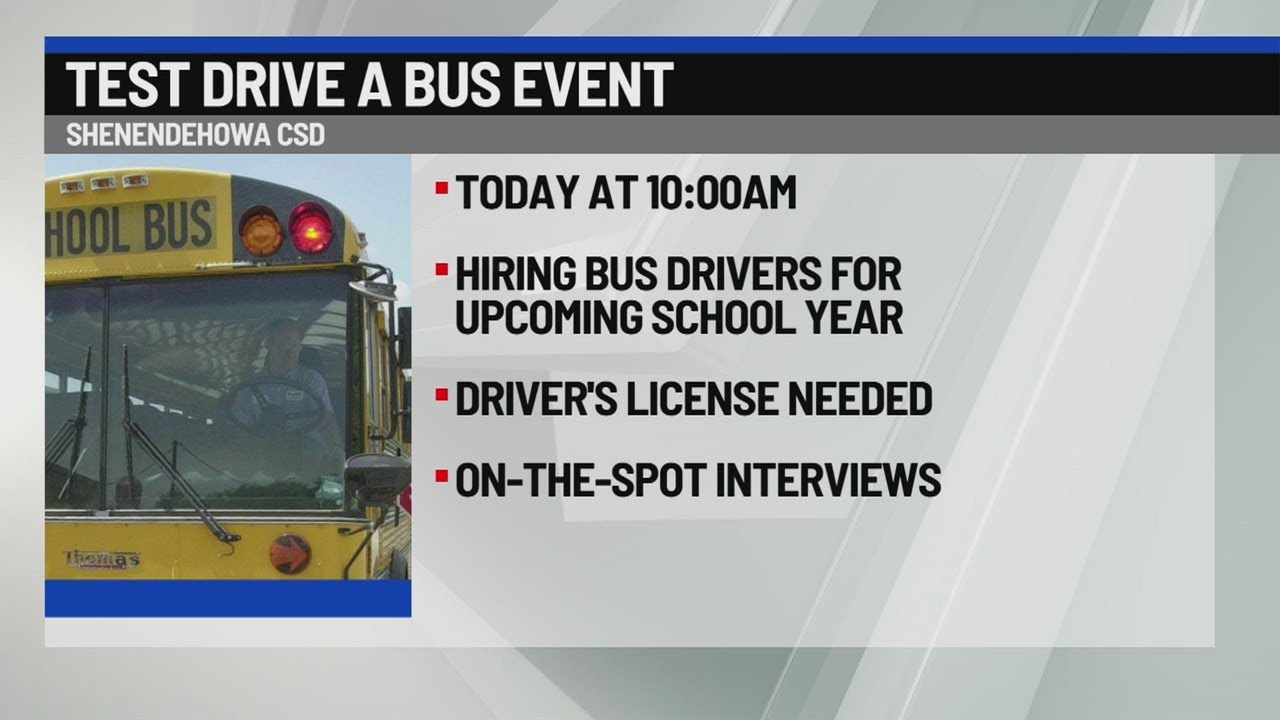 Test drive a bus event with Shenendehowa Central School District YouTube