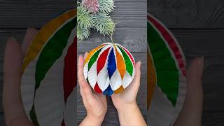 Create Christmas Ornaments with Just Cupcake Liners! #shorts