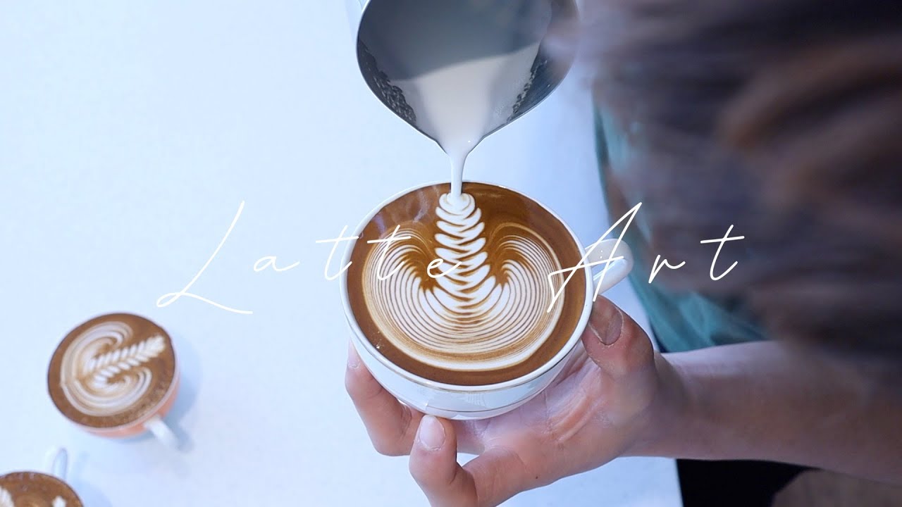 라떼아트 기초부터 심화까지 연습 영상 모음 |로제타|하트|튤립|우유스티밍|cafe vlog|개인카페 브이로그