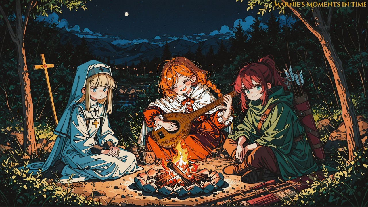 Campire songs after a long journey | Joyful Cozy Fantasy music for comfy & cheerful gatherings