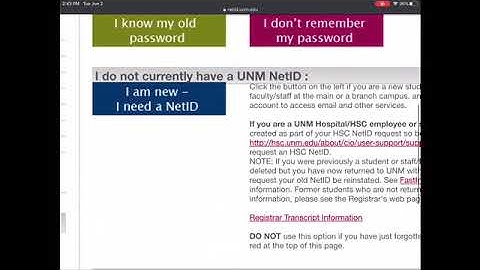 Create UNM Net ID