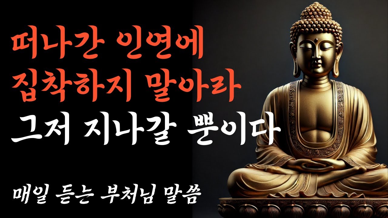 떠나가는 인연에 집착하지 마라ㅣ모든 것은 다 때가 있다ㅣ부처님 말씀ㅣ불교ㅣ명언ㅣ명상 | 철학 | 시절인연 - YouTube