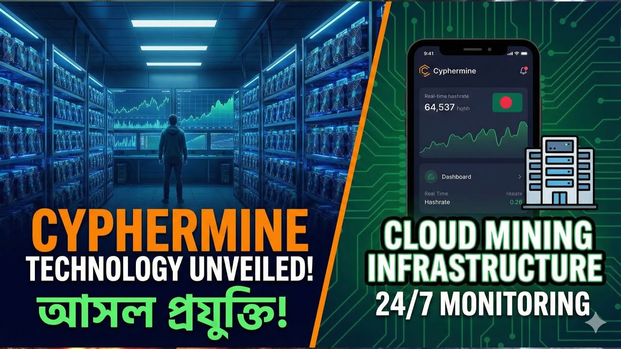Cyphermine Cloud Mining Technology Explained 🚀 | বাস্তব ডাটা সেন্টার ও ...