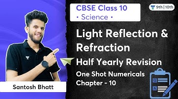 Light Reflection & Refraction | One Shot Numericals | Ch-10 | Half Yearly Revision | Santosh Bhatt