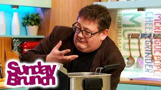 Johnny Vegas Can't Hold It Together as the Host of Sunday Brunch