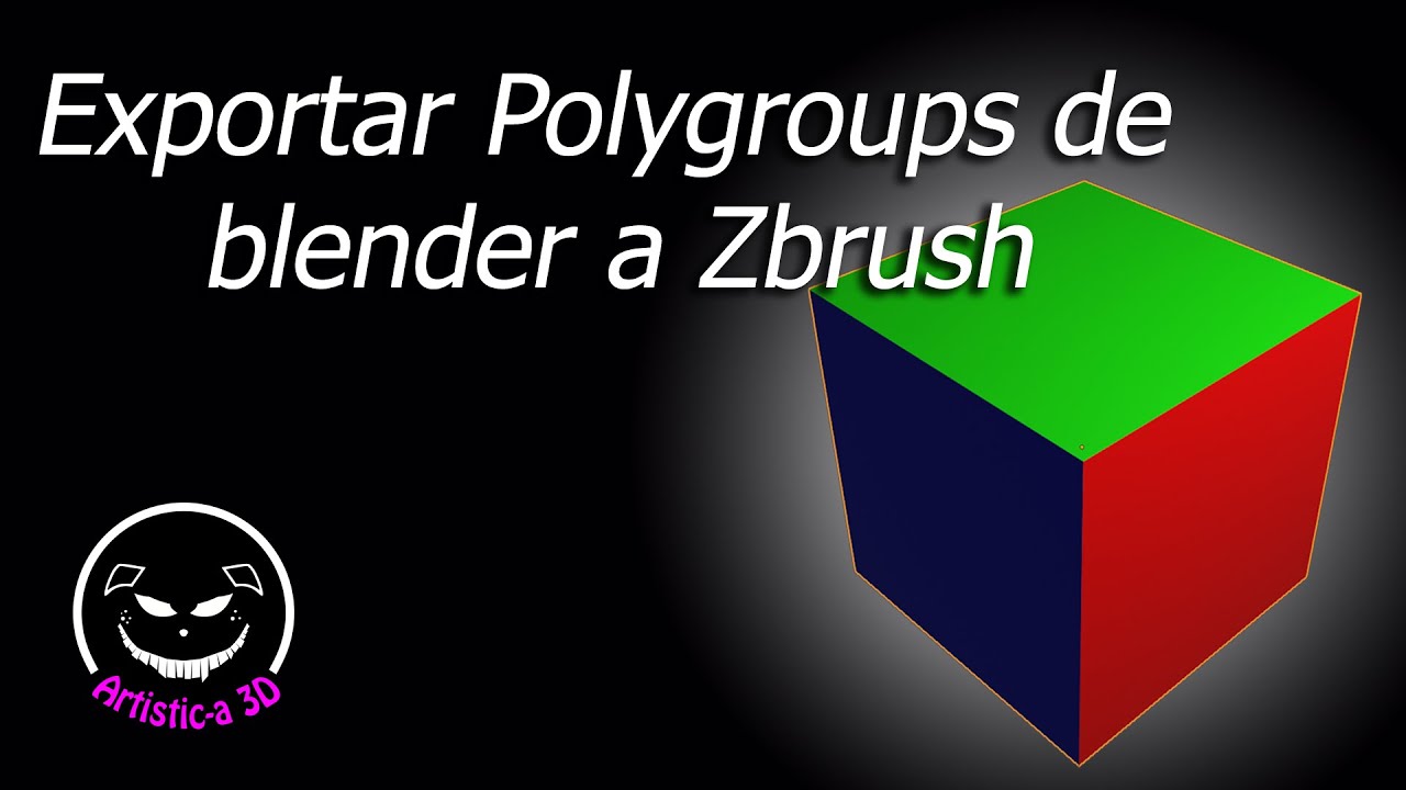 Como exportar polygroups de Blender a Zbrush - YouTube