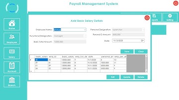C# - Payroll Management System(Add Employee Basic Salary ) part 13.