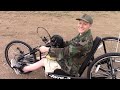 Paraplegic Bike - Unboxing the Handcycle - First Ride Together - Top End Force 3