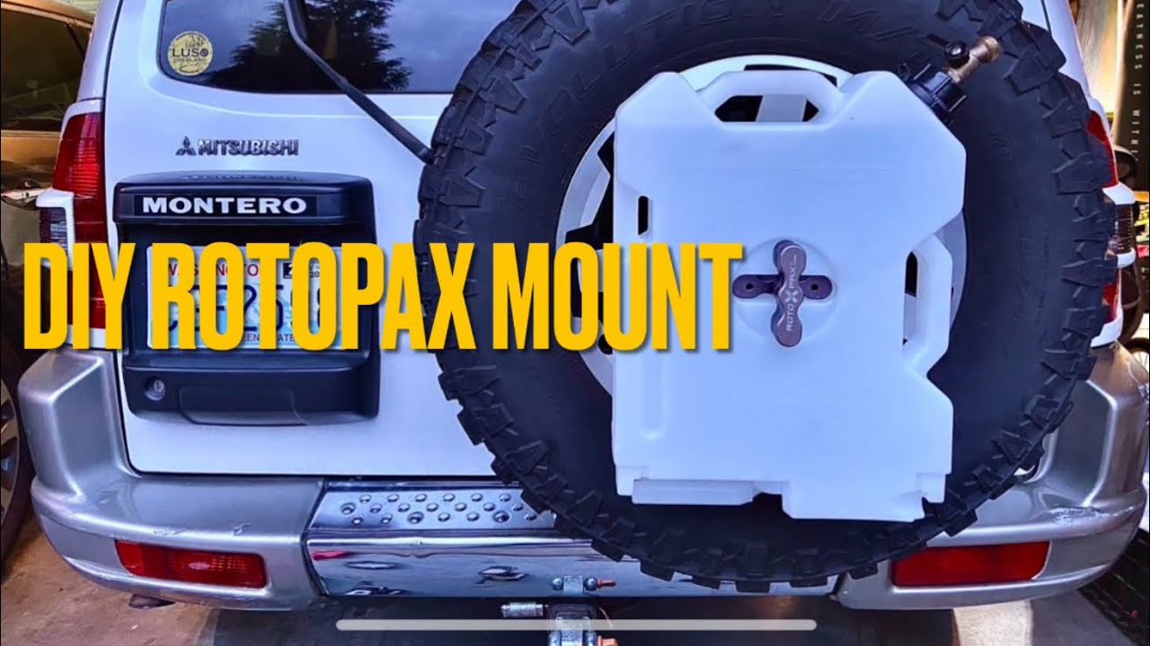 DIY Rotopax Spare tire mount YouTube