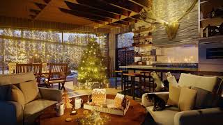 Snow Christmas Ambience - Cozy Chalet With Christmas Calming Sounds And Jazz