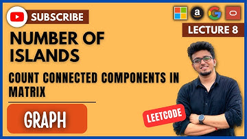 🚀 Graph Tutorial 8: Number of Islands | Count Connected Components in Matrix | Data Structures