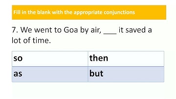 Olympiad English Conjunctions Grade 2