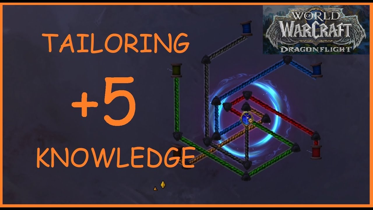 wow dragonflight tailoring +5 knowledge veren Tailoring puzzle YouTube