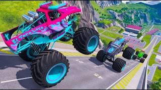Monster Truck Mega Air Showdown LIVE! Giant Jumps, Tough Obstacles & Epic Crash Action!