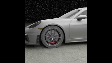 Porsche Car Animation in Blender 3.2 (Cycles)