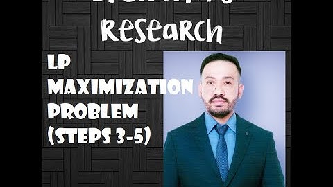 Linear Programming Maximization Problems (Steps 1-5)