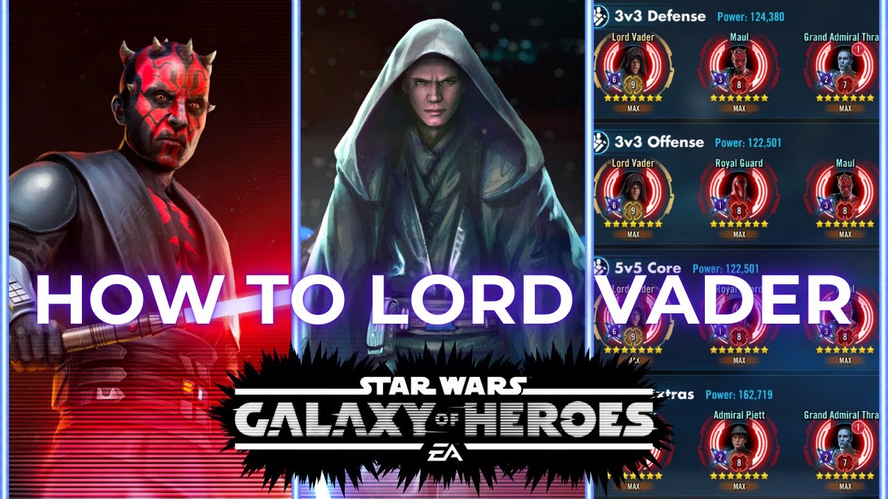 Как зета, модификация и использование Лорда Вейдера в SWGOH