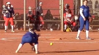 Shortstop Fields Ball & Throws Out vs Cal Waves @ USA Preps Softball Tournament, NV. Emily Burrow