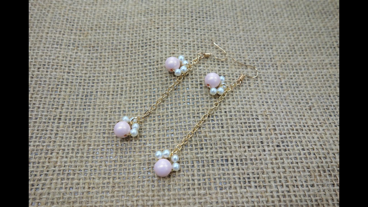 ハートのビーズ編み 大きいビーズを使って編み方を分かりやすく説明します 見れば絶対分かります ゆらゆらハートピアス Youtube