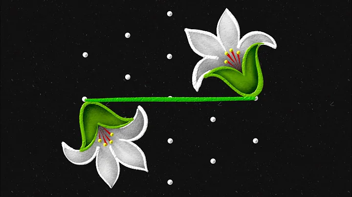 Daily  Easy kolam with 5*3 dots 🌸5 dots simple muggulu | daily rangoli designs | colour kolam small