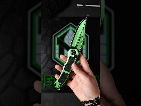 Heretic Knives Wraith Auto in Cel Shaded Toxic Green – Comic Book Knife?!