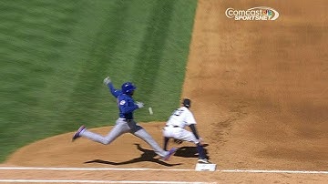 CHC@NYY: Out call at first base reviewed in 7th