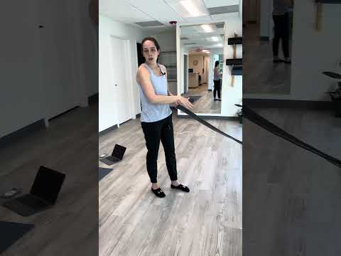 Anterior banded hip mobilization demonstrated by Charlotte area PT