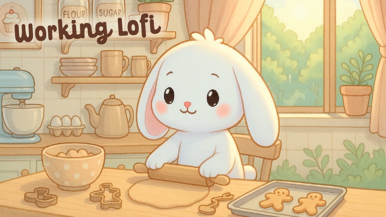Gaming Rabbit Lo Fi Working Lofi Chill 🥐🐇 4 Hour Happy Lofi Song 🐰 Cute Lofi Bunny 🥕 ...