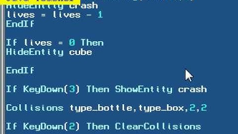 Blitz3D Tutorial 8 - "If" Statements (Old)